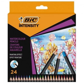 LAPICES COLOR BIC INTENSITY WATERCOLOR 24 COLORES