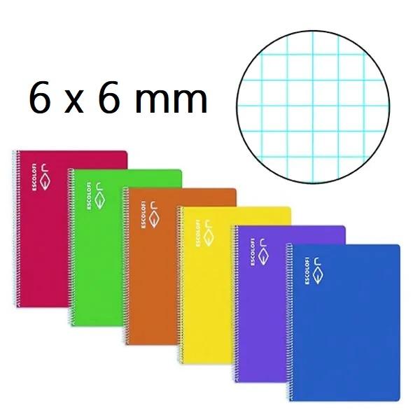 CUADERNO ESP FOLIO 6X6 TDD 100H 70GR ESCOLOFI AMARILLO