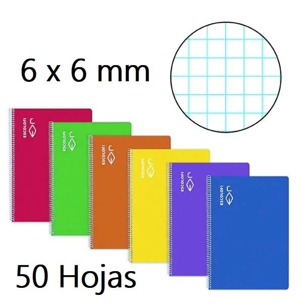 CUADERNO ESP FOLIO 6X6 TDD 50H 70GR ESCOLOFI VIOLETA