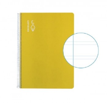 CUADERNO ESP FOLIO PAUTA 3,5MM TDD 50H TAPA AMARILLA ESCOLOFI