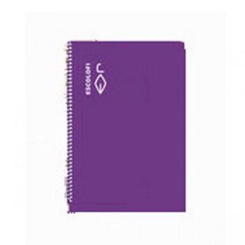 CUADERNO ESP DINA5 5X5 TDD 50H TAPA VIOLETA ESCOLOFI