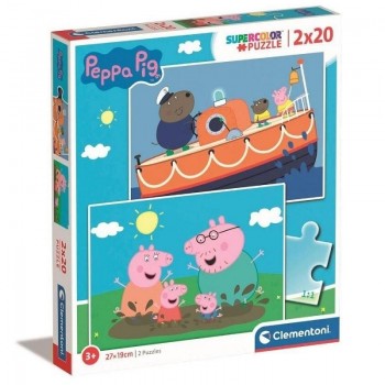 PUZZLE 2X20 PIEZAS PEPPA PIG CLEMENTONI 24797