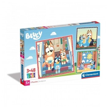 PUZZLE 3X48 SQUARE BLUEY