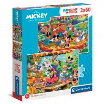 PUZZLE 2X60 PIEZAS MICKEY CLEMENTONI 21620