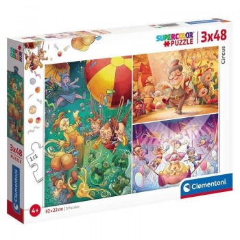 PUZZLE CIRCUS 3X48PZS CLEMENTONI