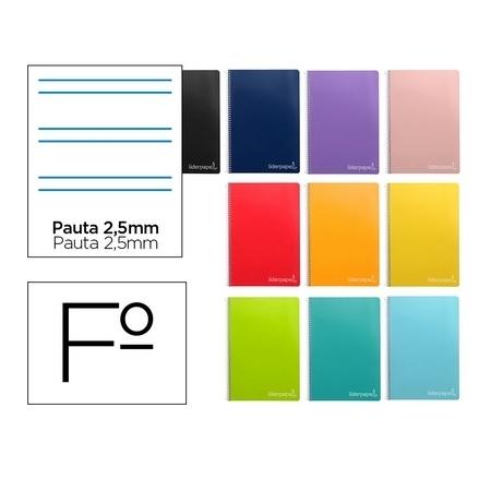 CUADERNO ESP FOLIO PAUTA 2,5CM TDD 80H 75GR CON MARGEN LIDERPAPEL