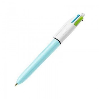 BOLIGRAFO BIC DE 4 COLORES SHINE AZUL