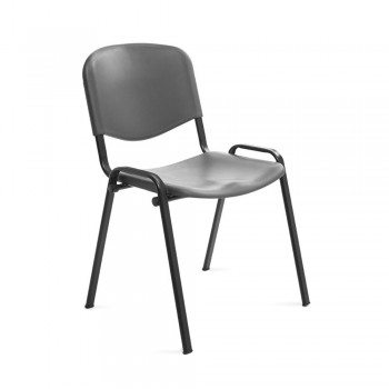 SILLA CONFIDENTE RESPALDO PLASTICO GRIS / ASIENTO PLASTICO GRIS ( SERIE ERGOLINE )