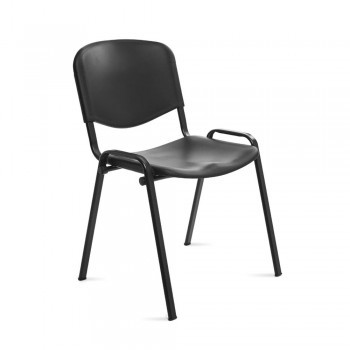 SILLA CONFIDENTE RESPALDO PLASTICO NEGRO / ASIENTO PLASTICO NEGRO ( SERIE ERGOLINE )