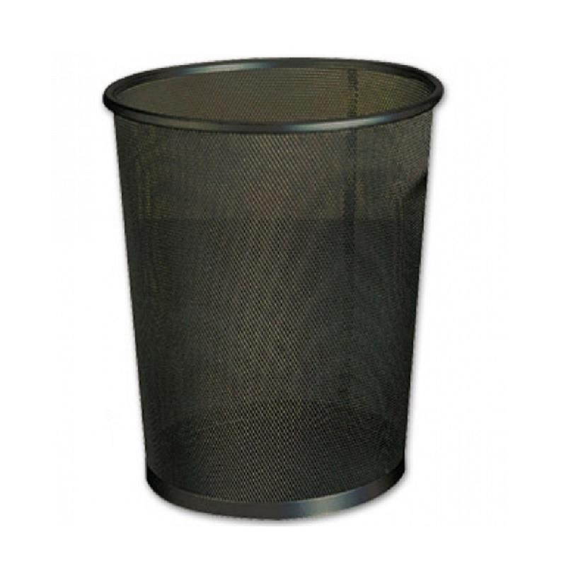 PAPELERA 19LITROS Q-CONECT METALICA NEGRA REJILLA 295X345MM