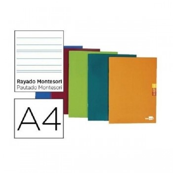 LIBRETA GRAP DINA4 MONTESSORI 3,5MM 48H 90GR