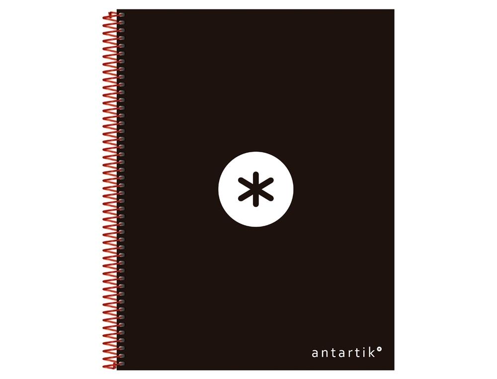 CUADERNO ESP DINA4 MICROPER LISO  ANTARTIK TAPA FORRADA 120H 90GR 4 BANDAS 4 TALADROS LIDERPAPEL COLOR NEGRO
