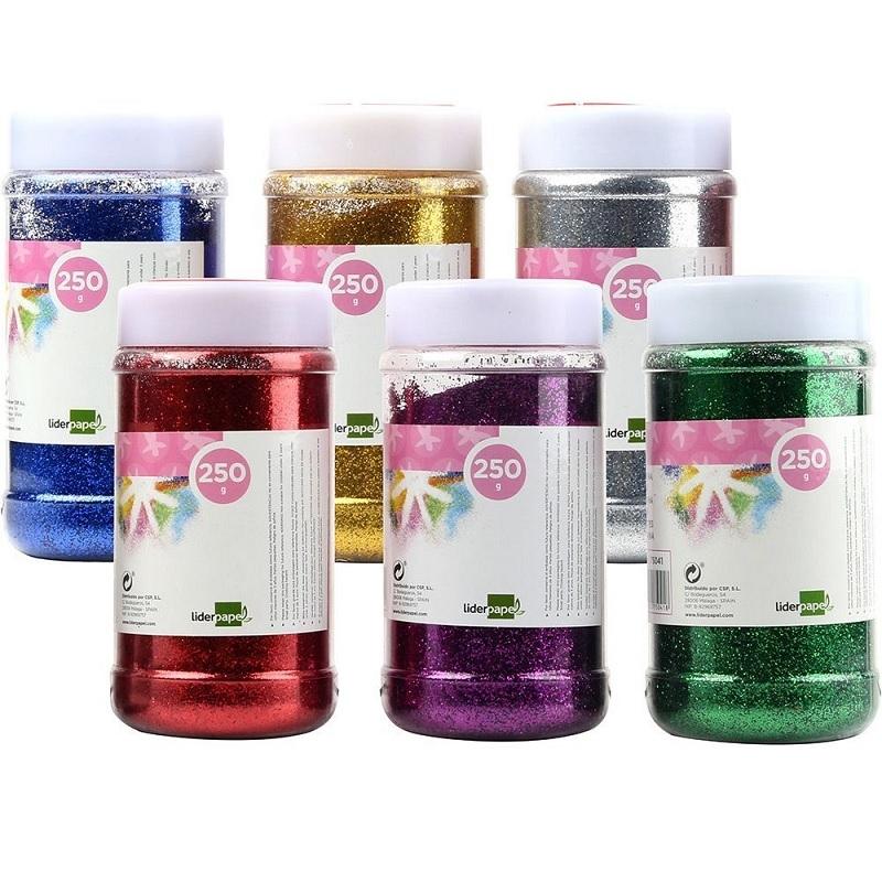 PURPURINA LIDERPAPEL FANTASIA  METALIZADO BOTE DE 250GR LILA