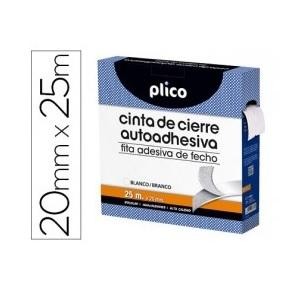 CINTA DE CIERRE ADHESIVA PLICO VELCRO BLANCO 20MM METRO LINEAL