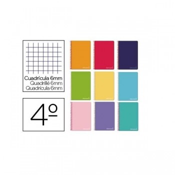 CUADERNO ESPIRAL CUADRICULA 6X6 DINA5 TAPA DURA 70GR LIDERPAPEL 8402