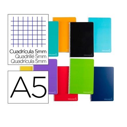 CUADERNO ESP DINA5 MICROPER 5X5 TDD 5 BANDAS 140H 75GR LIDERPAPEL SURTIDO