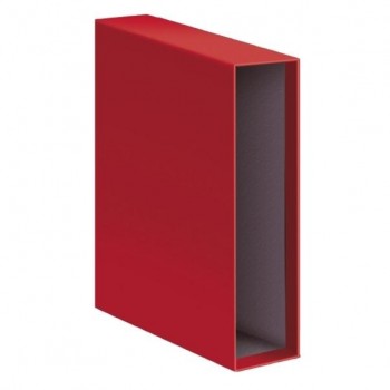 FUNDA CAJA PARA ARCHIVADOR DINA4 COLOR ROJO