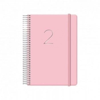 AGENDA GLOSS D/P ESPIRAL 12,5X18 ROSA DOHE