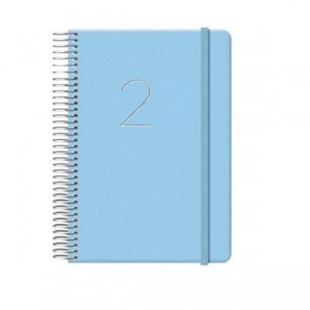 AGENDA GLOSS D/P ESPIRAL 12,5X18 AZUL DOHE