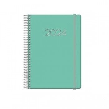 AGENDA GLOSS ESPIRAL DIA PAGINA 12,5X18 VERDE DOHE