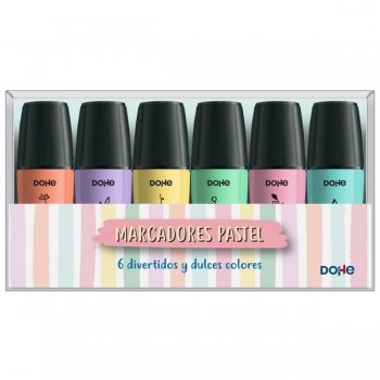 MINI MARCADORES PASTEL PACK 6 COLORES