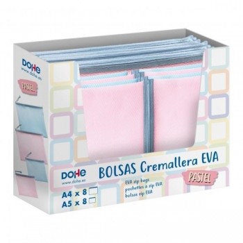 EXPOSITOR BOLSAS CREMALLERA EVA PASTEL