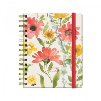 AGENDA FLORAL ORQUIDEA WIRE 15X21 DIA PAGINA