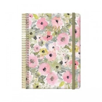 AGENDA ESPIRAL GARDENIA DIA PAGINA 15X21 CM