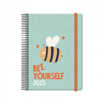 AGENDA ESPIRAL BEE DIA PAGINA 15X21 CM