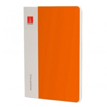 LIBRETA GRAPADA DINA4 LINEAS 70GR TAPA SEMI DURA NARANJA