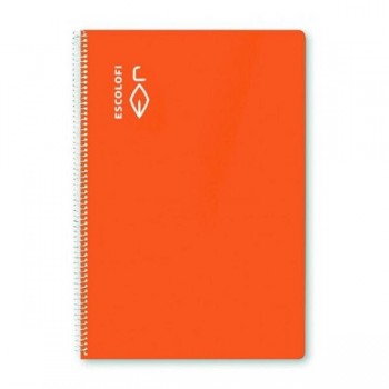 CUADERNO DINA4 80H 70GR TD ESPIRAL CUADRO 5X5MM ESCOLOFI NARANJA