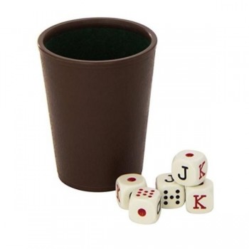 CUBILETE DADOS POKER FOURNIER