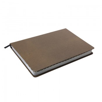 CUADERNO NOTAS GALGO DINA5 80H 100GR RAYADO MARRON PIEL