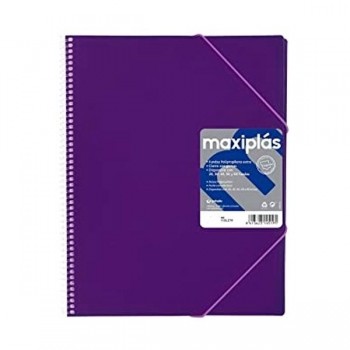 CARPETA MAXIPLAS 50 FUNDAS ESPIRAL FLUORGRAF VIOLETA