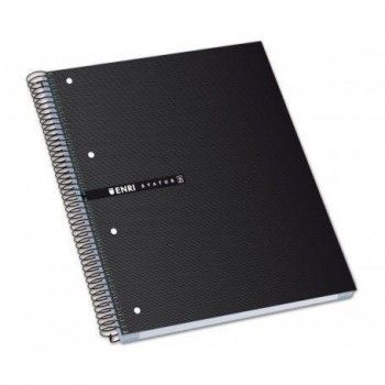 CUADERNO MICROPERFORADO DINA4+ TDD TAPA EXTRADURA 160H CUADRICUAL 5X5 NEGRO