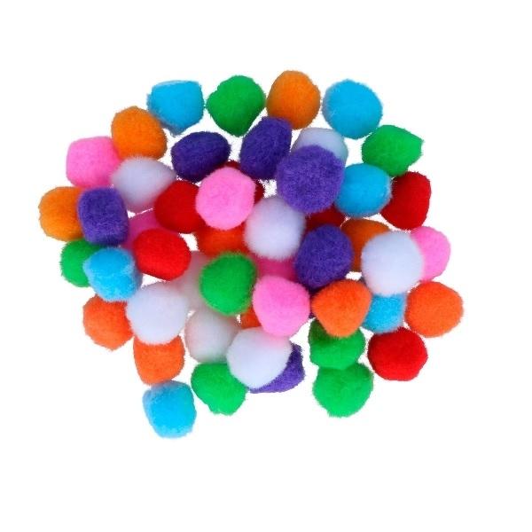 POMPONES POLIPROPILENO MIX 25MM 50 UNIDADES INNSPIRO