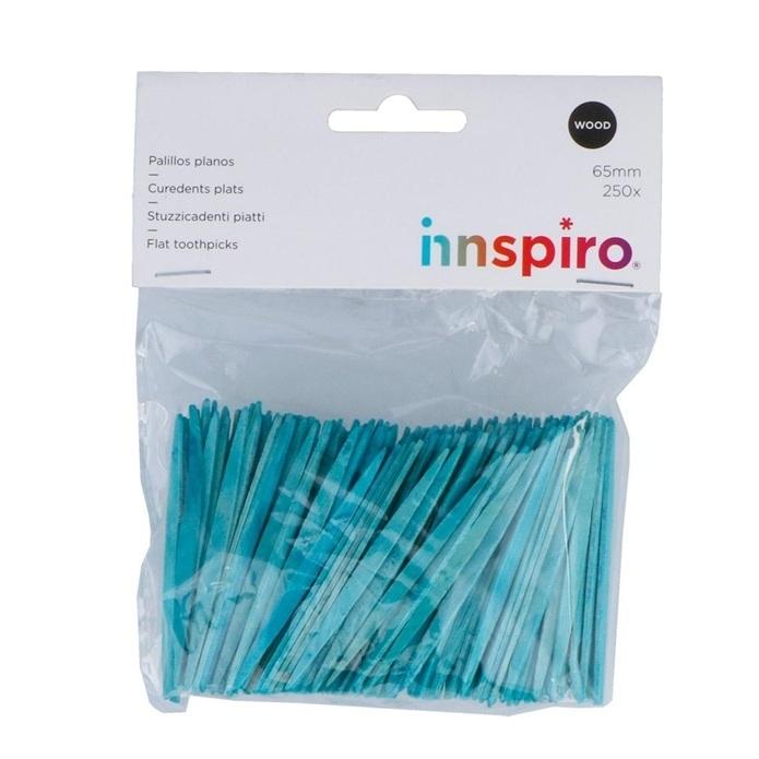 PALILLOS PLANOS 65MM 250 UDS AZUL