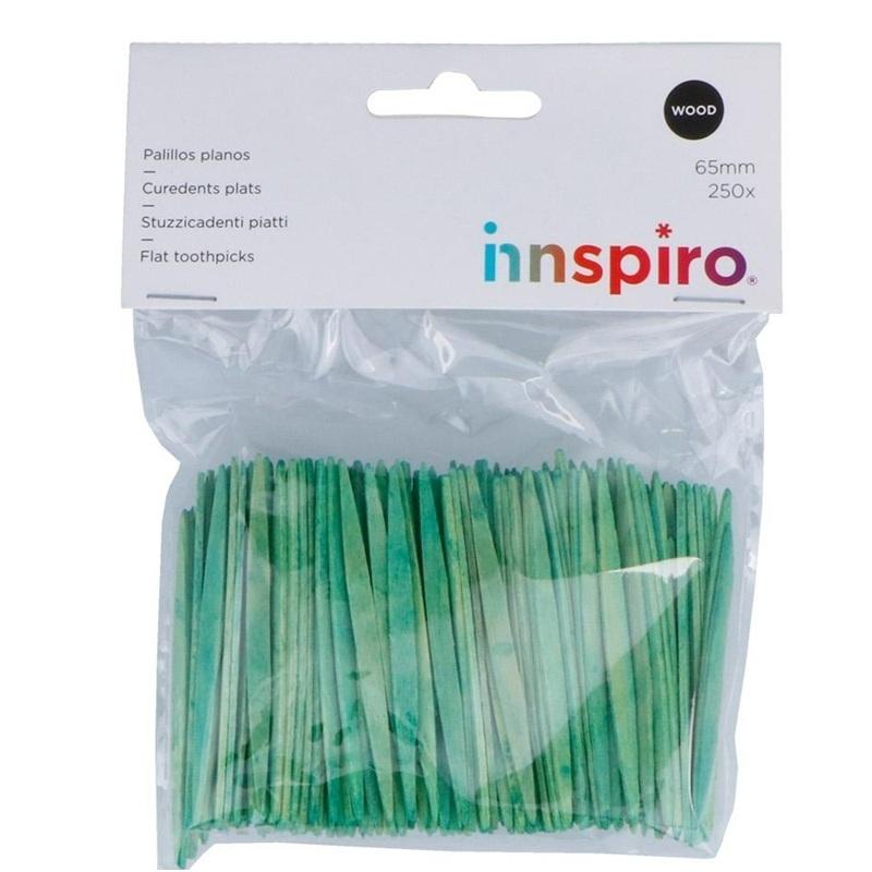 PALILLOS PLANOS 65MM 250 UDS VERDE