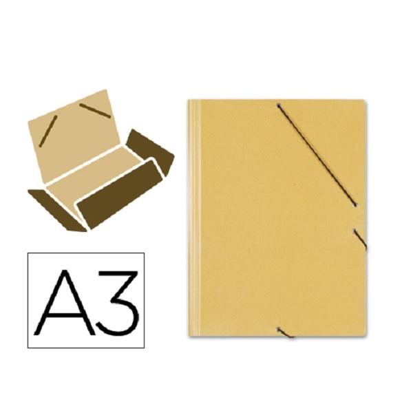 CARPETA DE GOMAS CON SOLAPAS DINA3 8901 AMARILLO OCRE