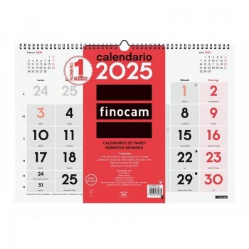 CALENDARIO PARED NUMEROS GRANDES L 2025+