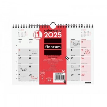 CALENDARIO PARED ESPACIO PARA ESCRIBIR S 2025+