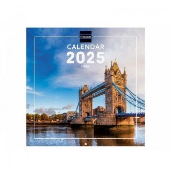 CALENDARIO PARED 30X30 2025 LONDON INTERNACIONAL