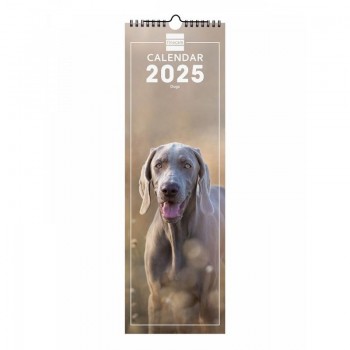 CALENDARIO PARED ESPIRAL 15X48 2025 DOGS INTERNACIONAL