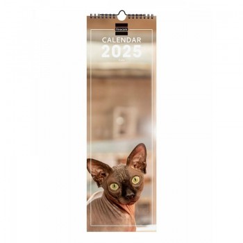 CALENDARIO PARED ESPIRAL 15X48 2025 CATS INTERNACIONAL