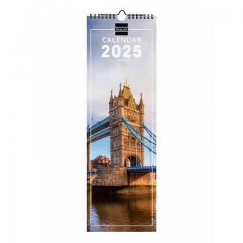 CALENDARIO PARED ESPIRAL 15X48 2025 LONDON INTERNACIONAL