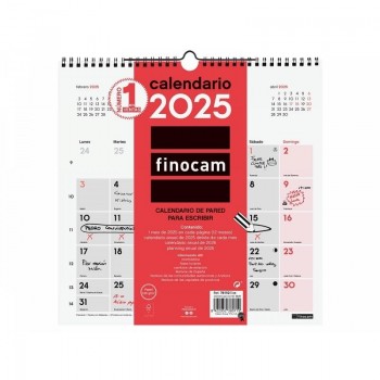 CALENDARIO PARED ESPACIO PARA ESCRIBIR 30X30 2025+