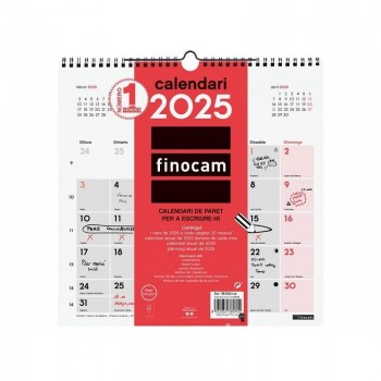 CALENDARIO PARED ESPARIO PARA ESCRIBIR 30X30 2025 CAT+