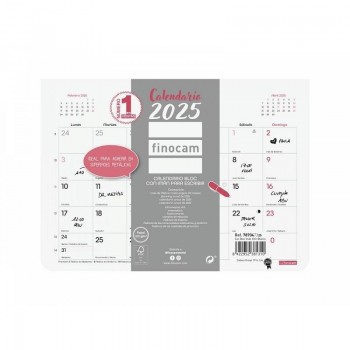 CALENDARIO BLOC IMAN CHIC ESPACIO PARA ESCRIBIR  S2025 BLANCO+