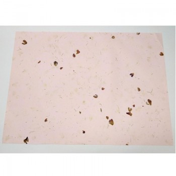 PAPEL HECHO A MANO DINA4 100GR 10H ROSA PETALOS 631229 (10)