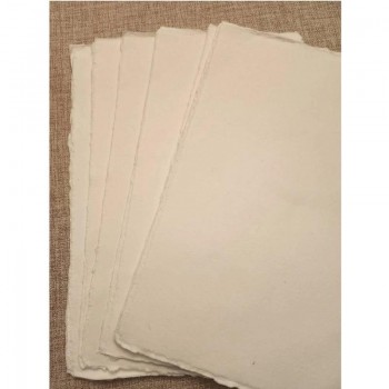 PAPEL HECHO A MANO DINA4 100GR 10H BLANCO FIBRAS BRILLO 638229 (10)